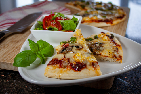 Pizza on a plate