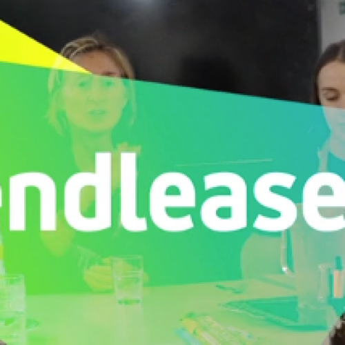 Lendlease logo with UKHarvest team behind